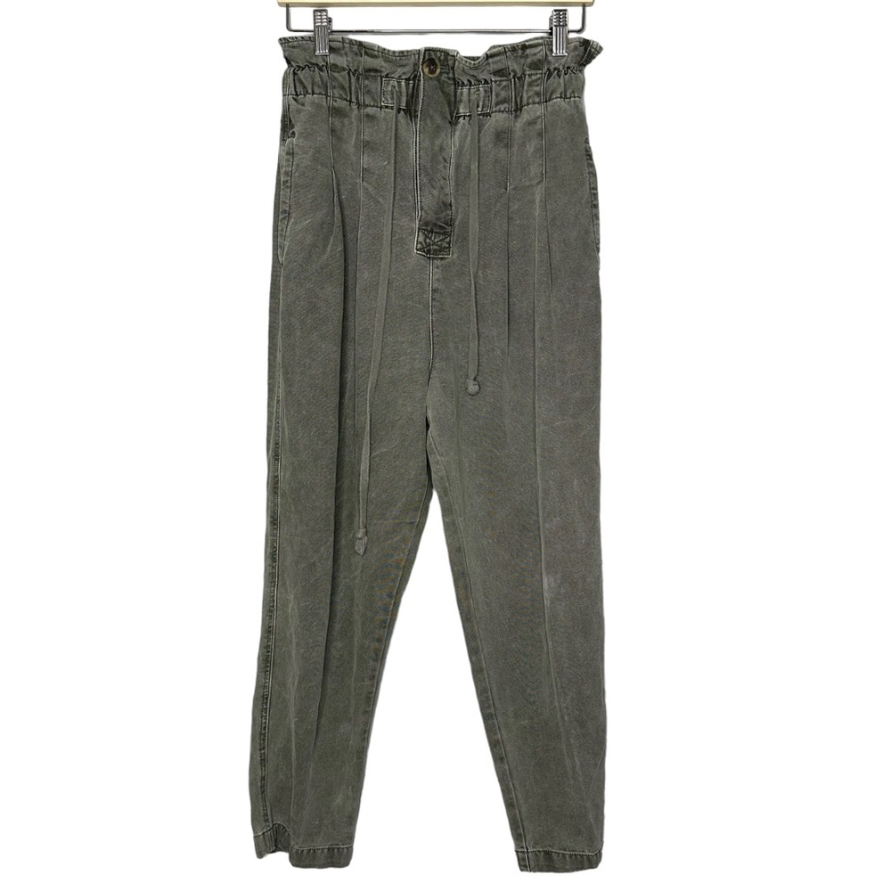 Free People Margate Pleated Trouser Paperbag Tie Waist Pants - Picture 2 of 8